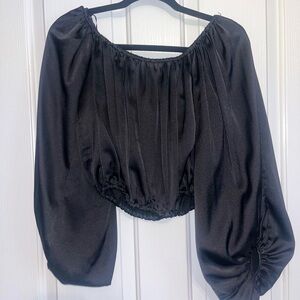 Elegant Black Off-Shoulder Women's Top